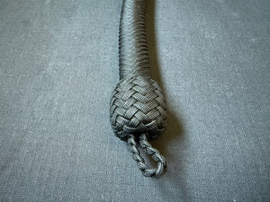 3ft, 16 plait, Dragon Quirt, Black with dark blue tail.