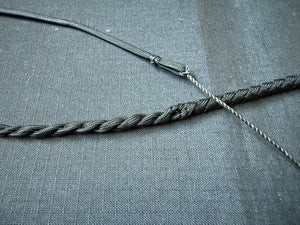 3ft, 12 plait, Junior Series Snake Whip, Black and Blue, Tapered Chevron Pattern