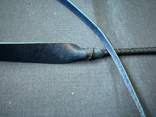 Load image into Gallery viewer, 3ft, 16 plait, Dragon Quirt, Black with dark blue tail.