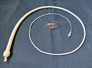 4ft, 16 plait, Snake Whip, White, Glow in the Dark