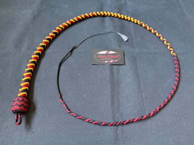 3ft, 12 plait, Junior Series Snake Whip, Coral Snake Pattern