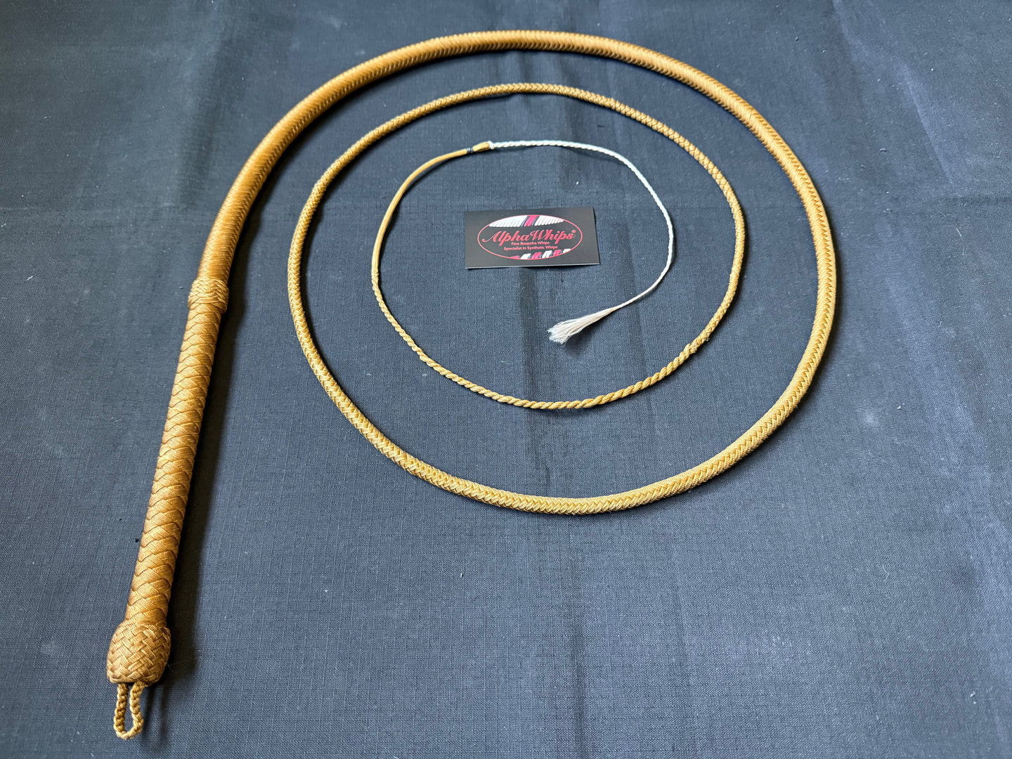 7ft, 16 plait, Bullwhip, Golden Tan