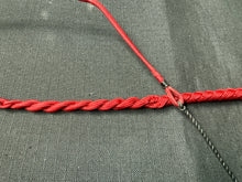 Load image into Gallery viewer, 3ft, 12 plait, Junior Series Nylon Bullwhip, Red and Black, Tapered Chevron Pattern