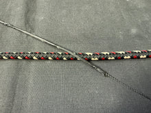 Load image into Gallery viewer, 6ft, 12 plait, Junior Series Nylon Bullwhip, Black, Cream and Red, Viper Pattern