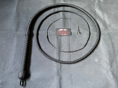 6ft, 16 plait, Traditional Series Nylon Bullwhip, Black