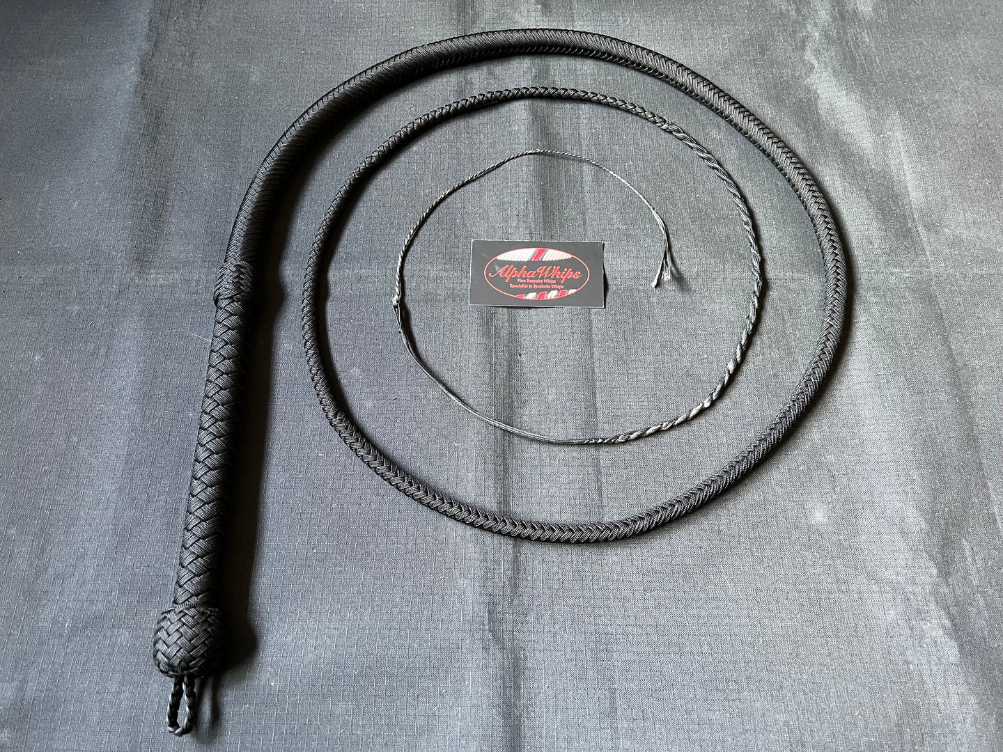 6ft, 16 plait, Traditional Series Nylon Bullwhip, Black