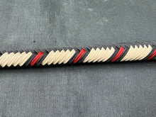 Load image into Gallery viewer, 3ft, 16 plait, Dragon Quirt, Black, Cream and Red, Viper Pattern.