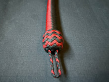 Load image into Gallery viewer, 4ft, 16 plait, Foundation Series Nylon Snake Whip, Black and Red, Side By Side Colours