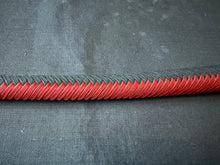Load image into Gallery viewer, 4ft, 16 plait, Foundation Series Nylon Snake Whip, Black and Red, Side By Side Colours