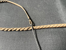 Load image into Gallery viewer, 3ft, 12 plait, Junior Series Snake Whip, Tan and Dark Brown, Chevron Pattern
