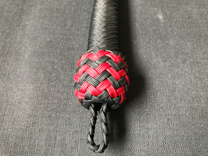 2ft, 16 plait, Galley Whip, Black with Red detail