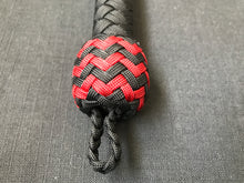 Load image into Gallery viewer, 6ft, 16 plait, Traditional Series Nylon Bullwhip, Black with Red Details