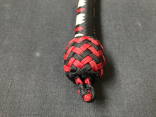 Load image into Gallery viewer, 3ft, 12 plait, Junior Series Snake Whip, Cream, Black and Red, Viper Pattern