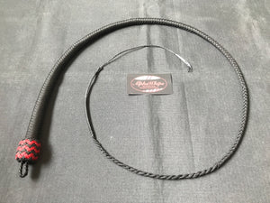 3ft, 12 plait, Junior Series Snake Whip, Black with Red detail
