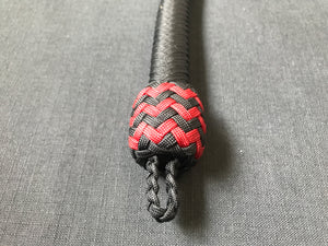 3ft, 12 plait, Junior Series Snake Whip, Black with Red detail