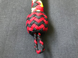 10ft, 16 plait, Traditional Series Nylon Bullwhip, Coral Snake Pattern.